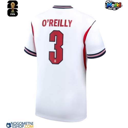 Moški Nogometni dresi Anglija Nico O'Reilly #3 Domači SP 2026 Kratek Rokav